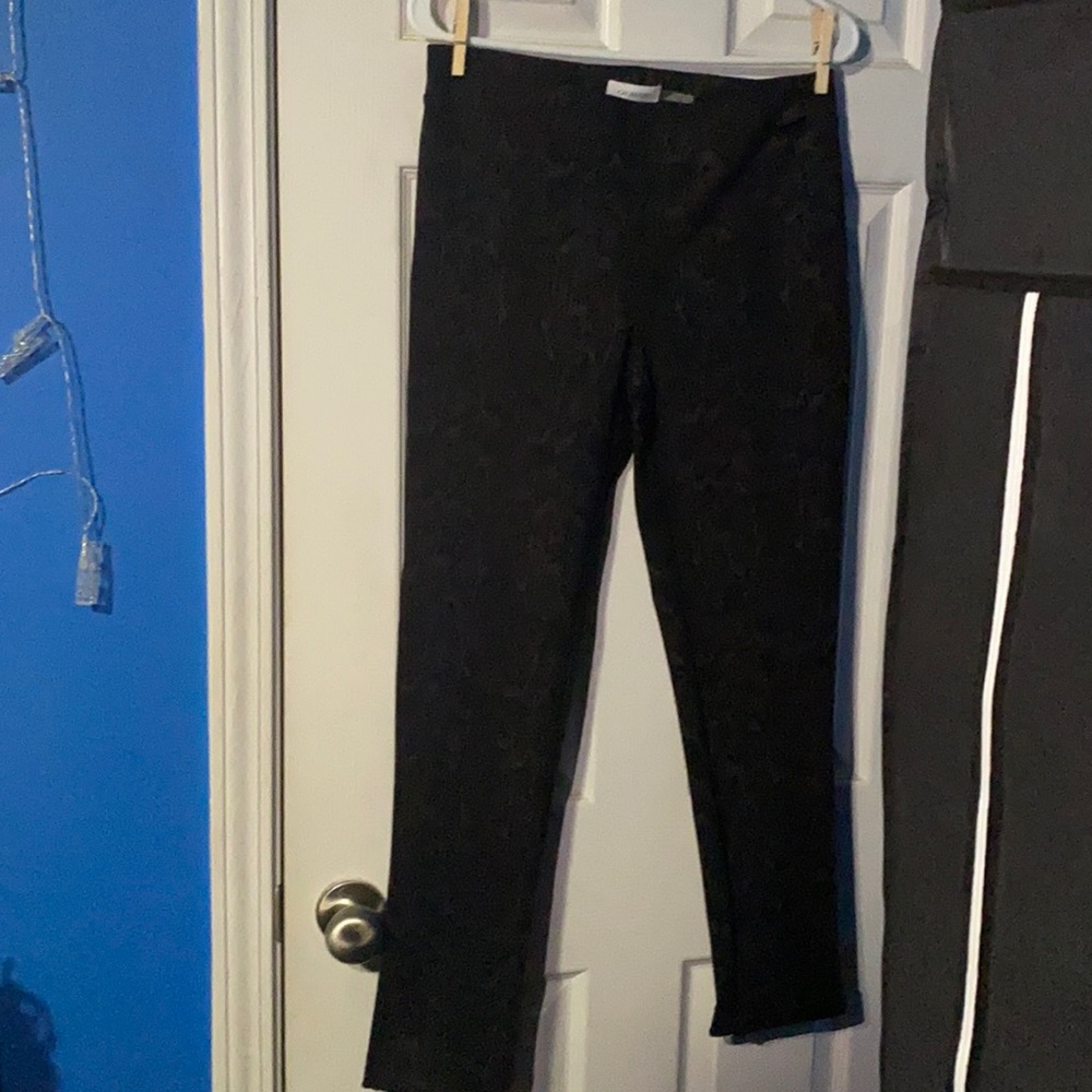 Calvin Klein Snakeskin Pattern Pull On Ponte Pants